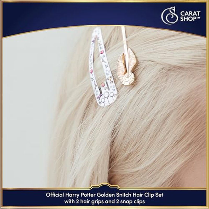 Harry Potter Golden Snitch Quidditch Hair Clip Set by The The Carat Shop