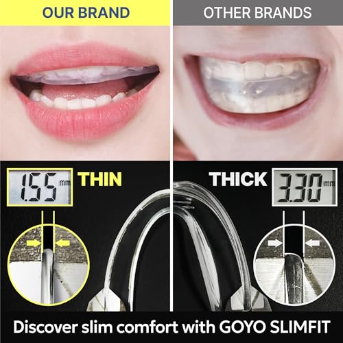 Slim Fit Night Mouth Guard Pack of 4 with Thermo Checker & Case