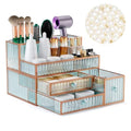 YD Youdepot Green Tempered Glass Makeup & Vanity Organizer for Cosmetics & Skincare