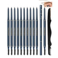 Microblading Eyebrow Pen, Eyebrow Pencils for Women Waterproof, 2-in-1 Hair Like Brow Pen with 4 Fork Tip and Precise Tip for Natural-Looking Brows, Last All Day-4PCS, Dark Brown