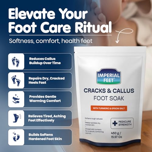 Pedicure Strength Foot Soak for Cracked Heels & Calluses ? Professional Epsom Salt Soak to Soften Hard Skin, Rough Feet & Thick Calluses ? Used by Foot Care Professionals Since 2001