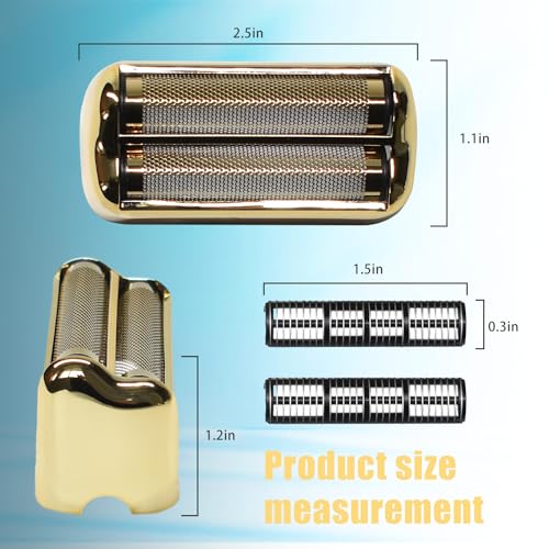 Gold Replacement Foil and Cutter for BaBylissPRO Barberology FXFS2 Razors - 2PCS