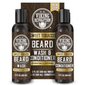 JVR Beard Wash and Beard Conditioner for Men, Beard Shampoo Cleanse and Reduces Frizz, Soften & Strengthens, Organic with Coconut, Aloe, Provides Shine for Dry & Coarse Beards, Beard Care (6.7oz)
