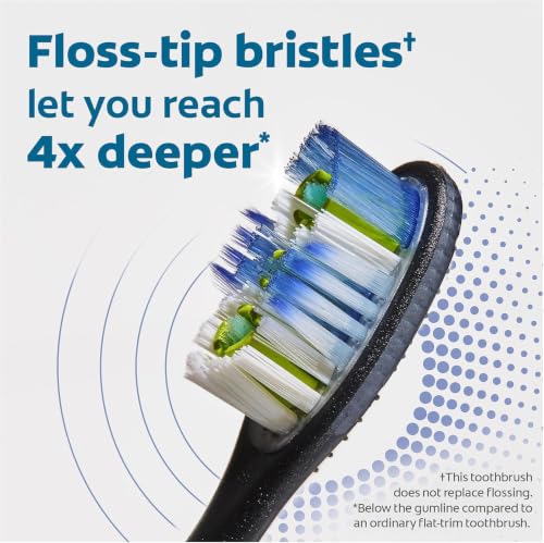 Colgate Floss-Tip Replaceable Toothbrush Heads 12 Pack - Deep Clean & Gently Reach Gum Line