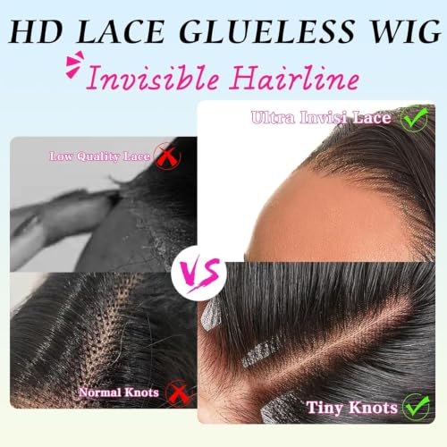 6x4 HD Lace Front Glueless Human Hair Wig Pre Plucked and Pre Cut