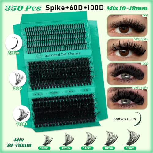 Lash Clusters Kit with 970 Fake Eyelashes, Bond & Seal, Tweezers & Remover - Variation KIT-005