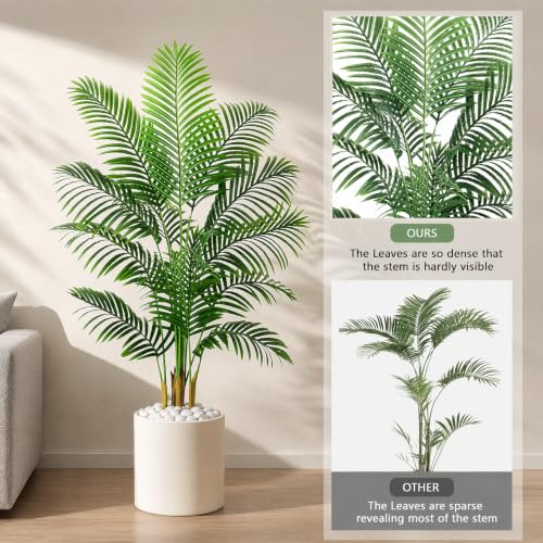 5FT Artificial Palm Tree Indoor - Realistic Fake Plant for Home & Office Decor