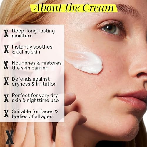 Moisturizing Cream for Sensitive Skin & Eczema Relief - Ceramides & Hyaluronic Acid