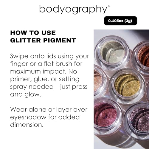 Long Wear Taupe Glitter Pigment Eyeshadow - Buildable Shimmer, Vegan & Paraben Free - 1.5g - Off the Hook Variant
