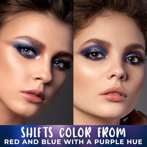 Profusion Cosmetics Sea Witch Duochrome Sacred Stone Eyeshadow - Smooth, Mesmerizing Blue-Purple Color-Shifting Pigment with a Rich Vibrant Texture, Long-Wearing Vegan & Cruelty-Free Makeup, Tragic