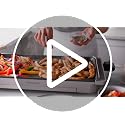 Electric Griddle 10.5x20 Inch with Warming Drawer - Ceramic Nonstick, PFAS-Free, Adjustable Temperature, Dishwasher Safe, Clay