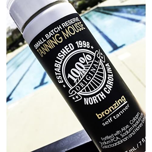 Dark Tanning Mousse w/Instant Bronzer by Famous Dave¡¯s | Sunless Self Tanner | Organic & Natural Ingredients for Medium/Darker Skin Tones