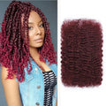Leximi 14 Inch Burgundy Human Hair for Loc Repair & Twist - 50g Bulk Afro Kinky Hair