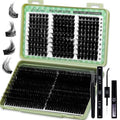 Lash Clusters Kit Wispy Eyelash Clusters Lashes DIY Lash Extension Kit Cluster Eyelash Extensions Kit Volume Cluster Lashes with Lash Bond and Seal,Lash Remover,Lash Tweezers(WL+200D Lash Kit)