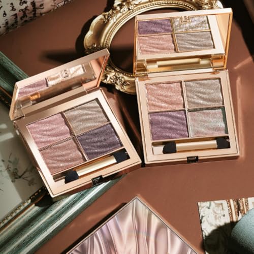 Nude Eyeshadow Palette, Matte & Shimmer Soft Neutral Shades, Purple Khaki Brown Caramel Latte Champagne Pearl Tones, Smooth Blendable Fine Shimmer, Long-Lasting Pigmented Eye Makeup for Daily Wear-A06