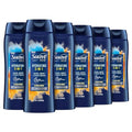 Suave Men Moisturizing Body, Face and Hair Wash, 3-in-1 For Hydrated Skin and Hair, Citrus & Musk scent, No Parabens, No Phtahaltes, 18 Oz Pack of 6