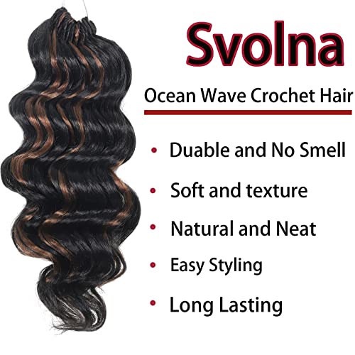 Ocean Wave Crochet Hair - Deep Water Wave Short Hair Extensions 7 Packs - 9 Inch Variation of THIS listing