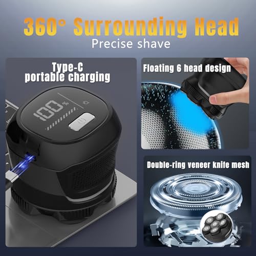 Men's Head and Body Trimmer Kit - Waterproof 2-in-1 Grooming Set, IPX7