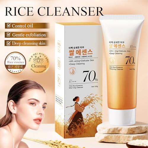INSEEK Rice Skin Care Set for Women, Moisturizing Face Routine Set, Deep Hydration and Refined Skin, Strengthen Barrier, Balances Oil, Skincare Gift Sets for Birthday Christmas