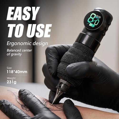 Cordless Tattoo Pen Kit with 1900mAh Battery for Beginners - Gold Variation