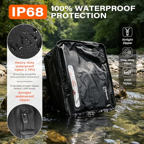 Vacuum Travel Bags 2 Pack with Pump for Suitcase, Waterproof 30L Compression Storage