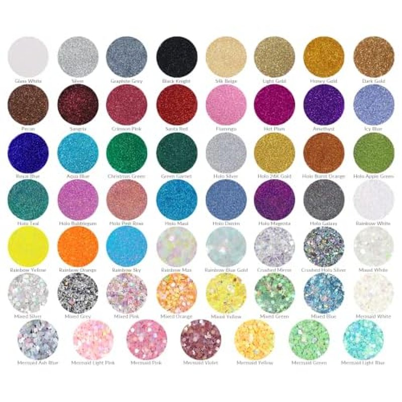 MARBLERS Holographic Glitter [Mermaid 8 Color Set] 4oz (112g) | Chunky | Non-Toxic, Vegan, Cruelty-Free | Face, Body, Eyeshadow, Hair, Party Makeup | Nail Art, Polish | Resin, Tumbler, Slime, Craft