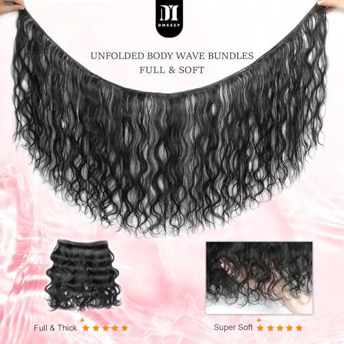 Human Hair Bundles 22 Inch Body Wave 100% Unprocessed Brazilian Virgin Hair - Natural Color