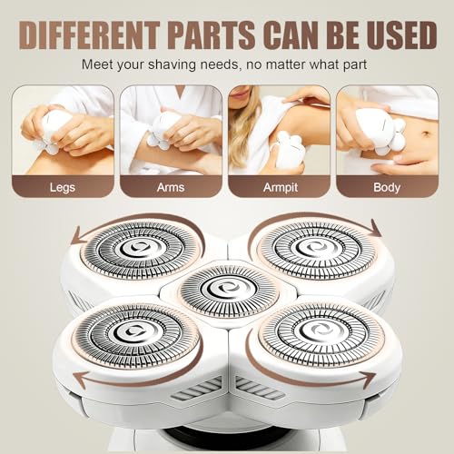 White 5 Head Shaver Replacement Blades for Freebird FlexSeries Women - 3 Pack