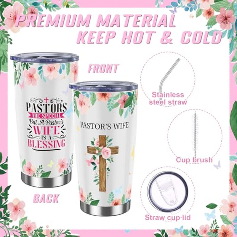 10 Pcs Easter Pastor's Wife Appreciation Gifts Christian Religious Gifts with Blanket Christian Makeup Bag Tote Bag Pen Notebook Cup Aromatherapy Keychain Bookmarks Card Mother's Day Thank You Gift