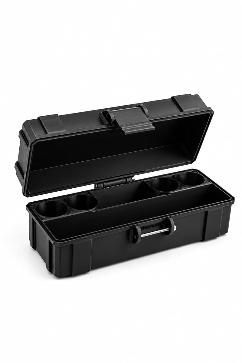 4-Slot Vial Case Organizer for 3 mL or 10 mL Vials with Accessory Storage — GLP-1 & Peptide Portable Case - 3 mL Variation