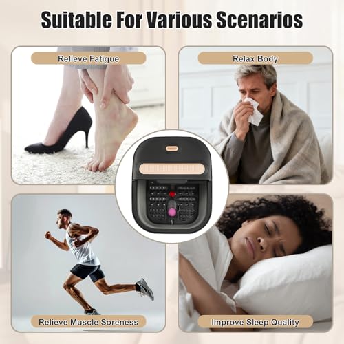 Collapsible Foot Spa Bath with Heat, Bubble Jets, Massage & Pumice Stone