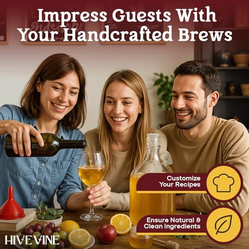 Complete Wine & Mead Making Kit for Home Brewing - Includes Glass Carboy & Fermenter
