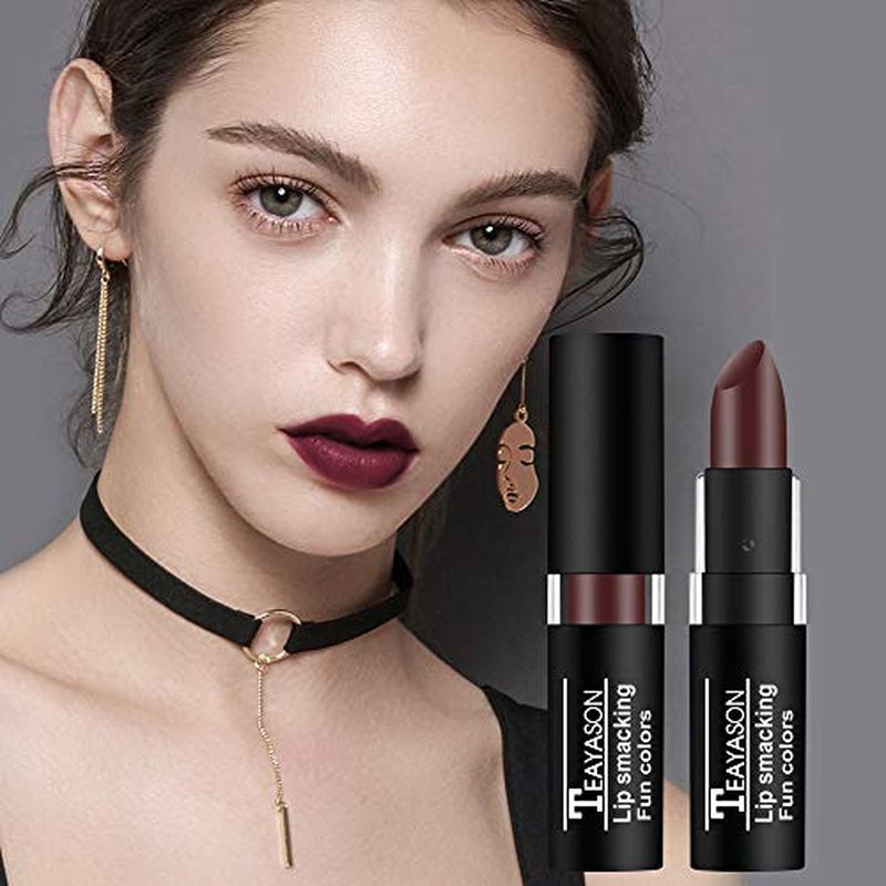 12 Colors Vivid Vampire Matte Lipstick Set - Long Lasting, Waterproof Makeup for Halloween Party, Cosplay, and Camouflage Face Paint