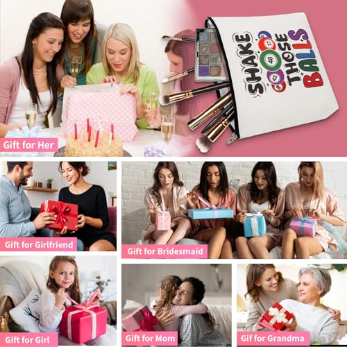 Bingo Bags with Pockets on Clearance, Bingo Bag with Zipper and Polyester Bingo Daubers Makeup Bag, Bingo Bags and Accessories Tote Gifts Game Suitable for Women and Girls (Pink)