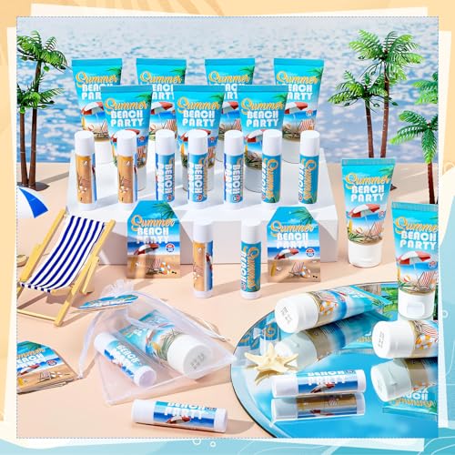 Dansib 24 Sets Summer Party Favors Bulk Sunscreen & Lip Balm Travel Size Beach Gifts - Variation of THIS listing
