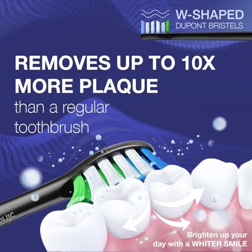 Electric Toothbrush with 5 Modes & 8 Soft Brush Heads - Waterproof & Portable