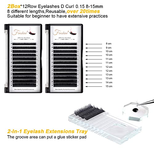 Fenshine Eyelash Extension Kit with Mannequin Head & Professional Tools