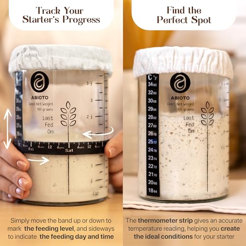 Sourdough Starter Kit 24-Piece Set with Banneton Baskets & Jar - Beginner Baking Supplies