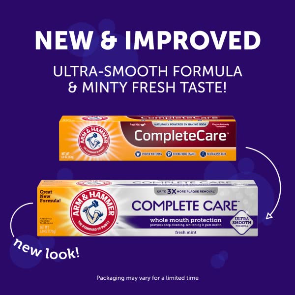Arm & Hammer Complete Care Stain Defense Fluoride Toothpaste 6 oz - Pack of 6