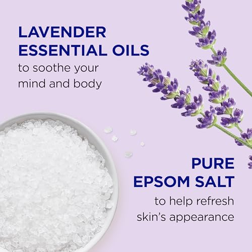 Foaming Bath with Epsom Salt & Lavender - Pack of 4 - Relaxing & Moisturizing