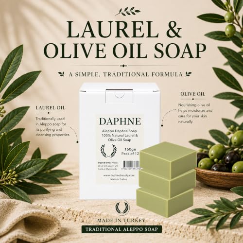 Aleppo Soap Bar - Handmade Natural Olive & Laurel Oil Body & Face Soap Gift Set