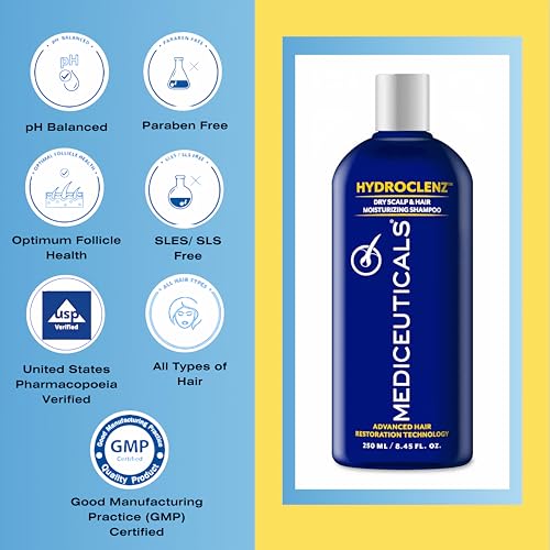 Moisturizing Dry Scalp & Hair Shampoo - Hydrating Sulfate-Free Formula 8.45 oz