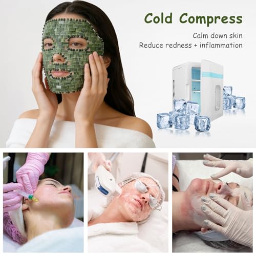 Gemshan Jade Facial Mask for Skin Care and Relaxation - Natural Stone Eye & Face Mask
