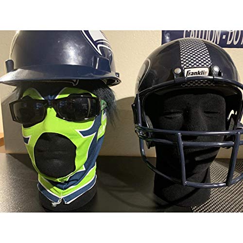 Hedume 2 Pack Mannequin Head Stands Foam Black Velvet Male Display Models for Wig Hat Glasses