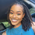8 Inch Natural Black Human Hair Loc Extensions 0.2cm Thick 30 Strands for Women Men Kids - MIUULAAR