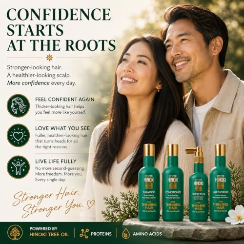 Hayashi System Hinoki Shampoo for Thinning Hair 10.1 Fl Oz - Volumizing & Scalp Care