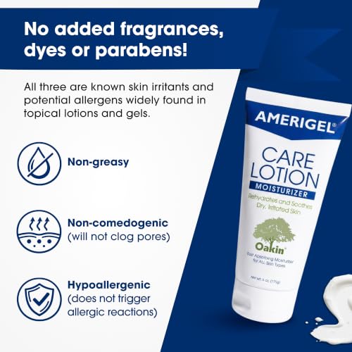 Amerigel Care Lotion 6 oz - Hypoallergenic Moisturizer for Diabetic & Sensitive Skin