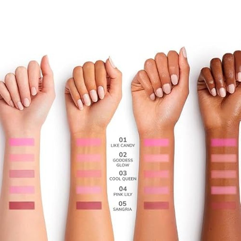 FARMASi Highlighter Powder Blusher, Glow Boosting, Naturally Luminous Lightweight, Highly Pigmented, Soften and Moisturize the Skin, Buildable Coverage Blush, Vegan, Like Candy