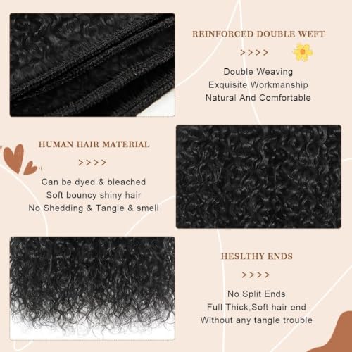 Water Wave Human Hair Bundles 14 Inch - Natural Soft Brazilian Virgin Remy
