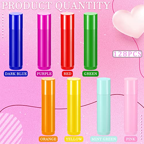 Patelai 128 Pcs 5ml Empty Lip Balm Tubes - Refillable Lip Gloss Containers